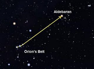 Aldebaran proximity to Orion belt stars | spacelia