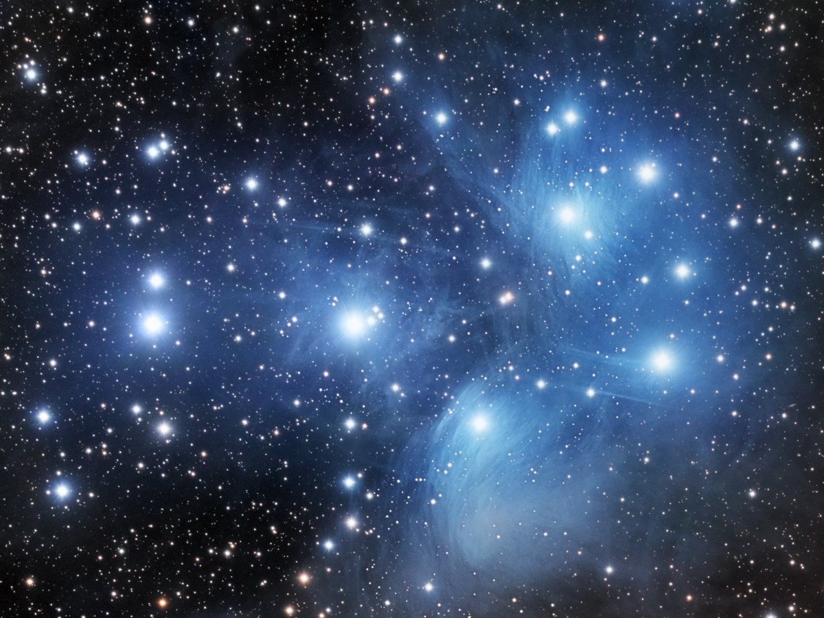 Pleiades Star Cluster : A Cosmic Symphony of Blue&nbsp;Giants