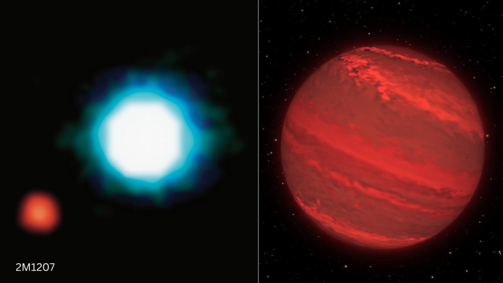Exoplanet 2M1207b – Orbiting smaller dim&nbsp;star